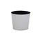 Contemporary Home Living 6" White and Black Tapered Round Planter